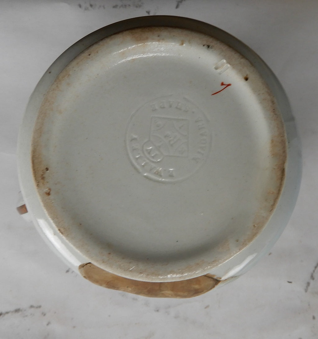 1856 Edward Walley Niagara Shape Flow Blue,Leaves & Berries Ironstone Creamer