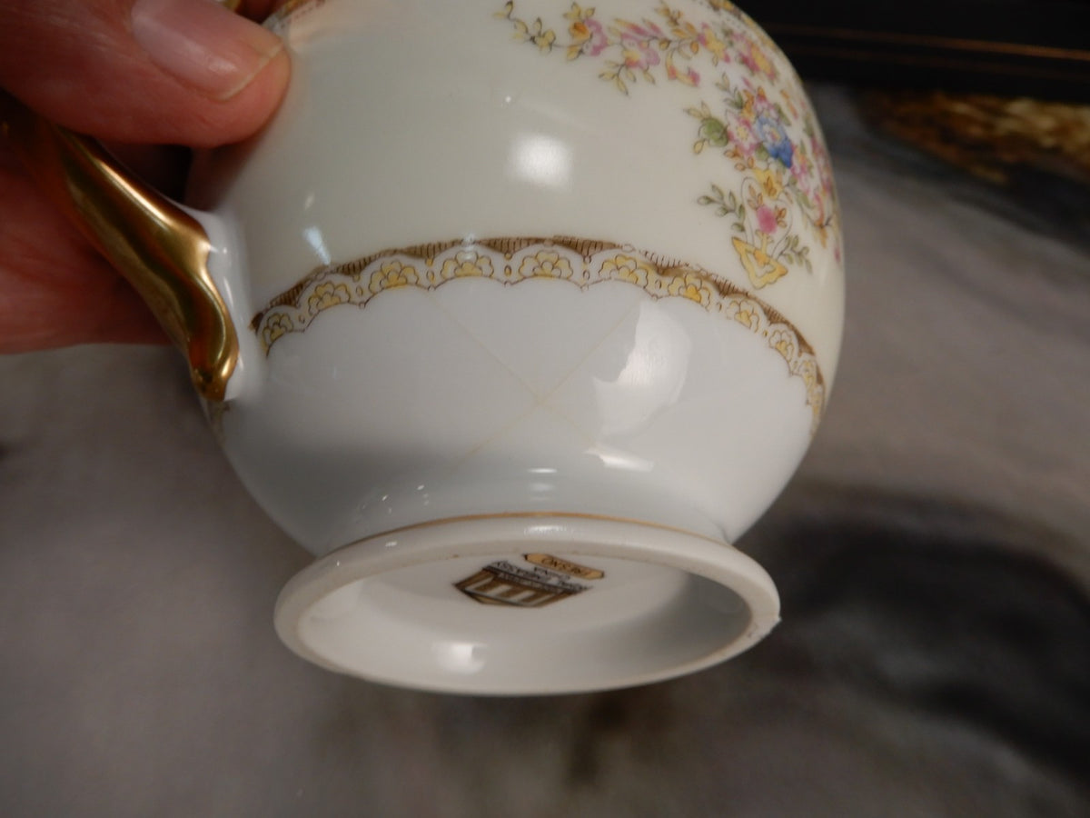 Vintage Royal Embassy China "Fresno" Gravy Boat,Sugar Bowl and Creamer