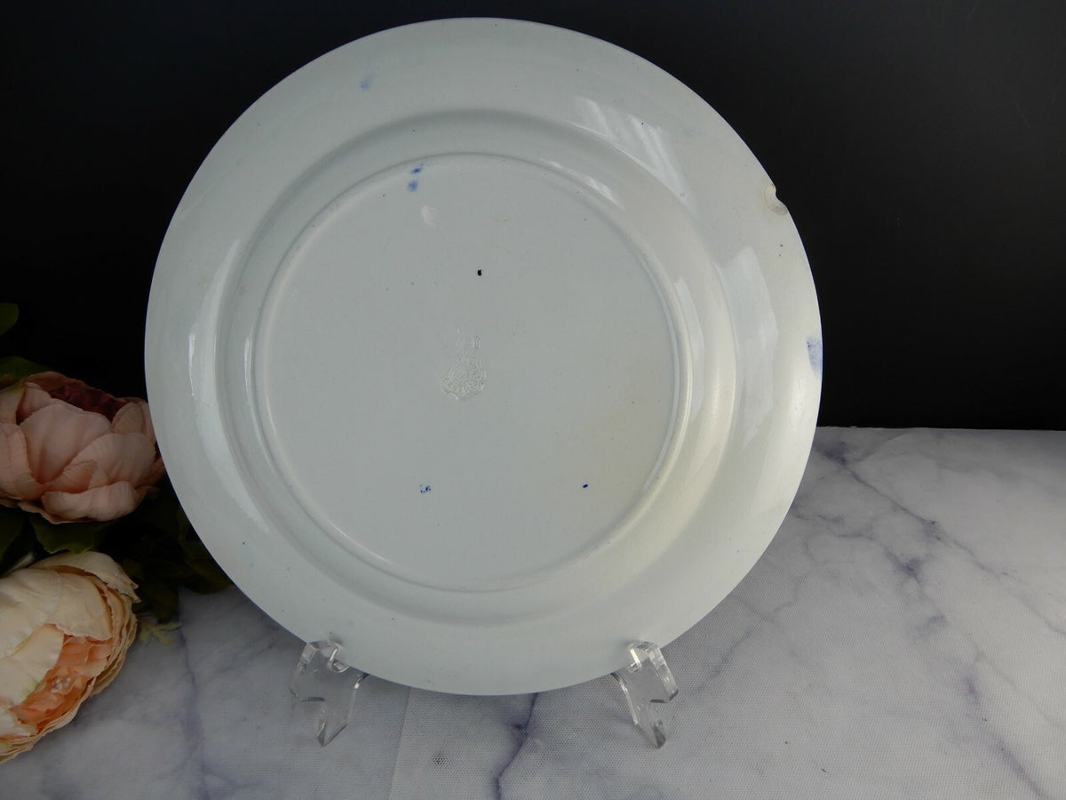 Antique Doulton Burslem Willow Pattern 10-3/8" Dinner Plate