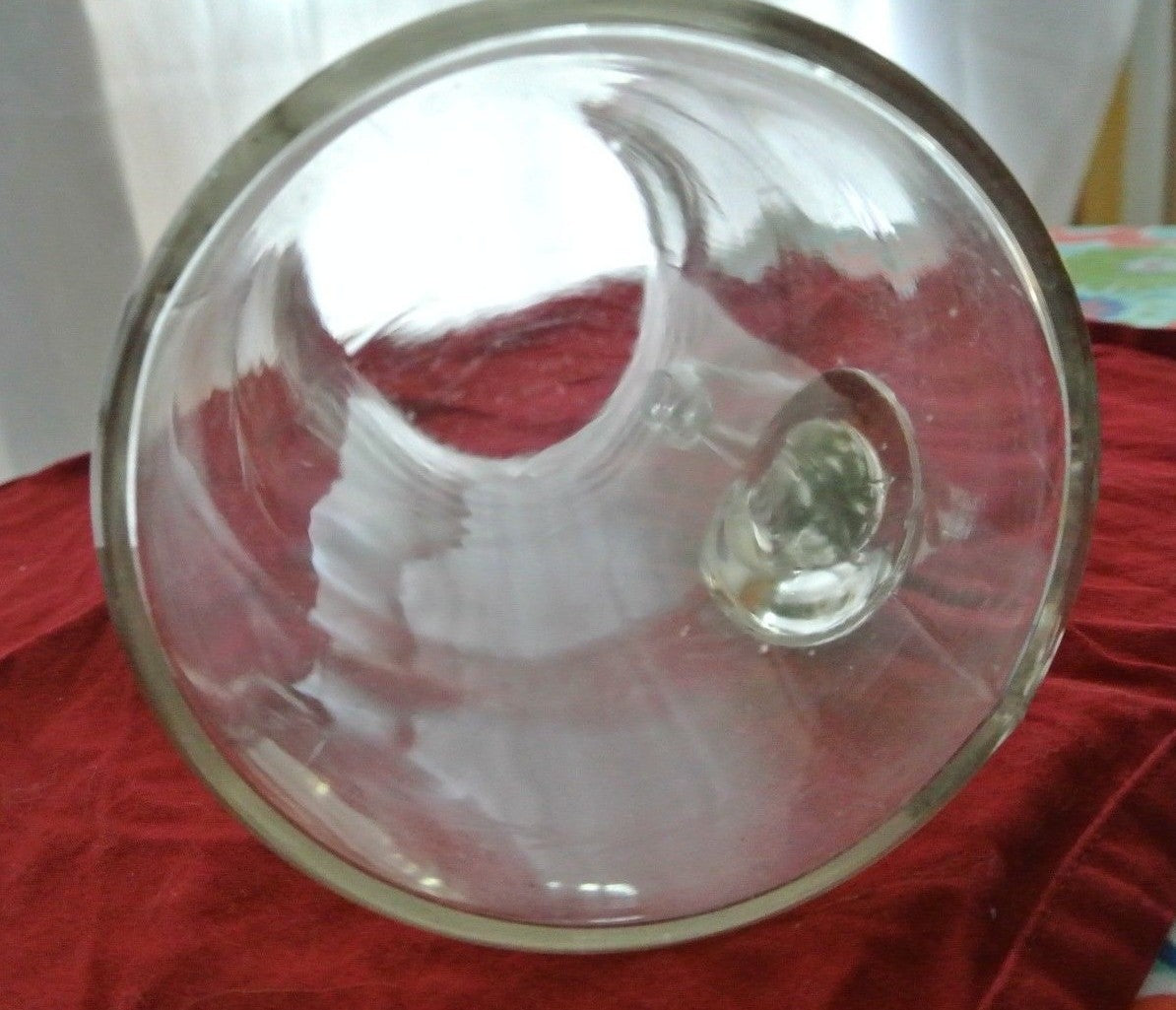 Vintage 1980 Pitcher ~ Cut Glass Etched Flowers & Leaves