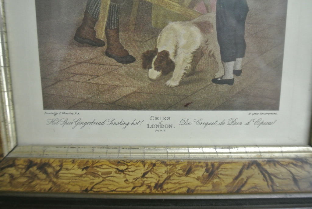 Vintage Wood Frame With "Cries of London" Print ~ F Wheatley