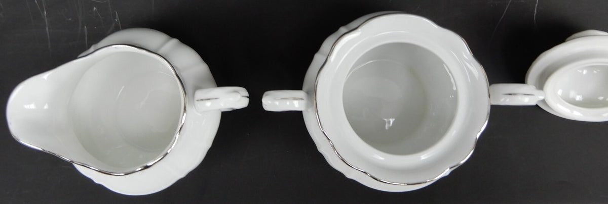 Vintage Fine Bohemian China Czechoslovakia "Contesa"~ Sugar Bowl & Creamer