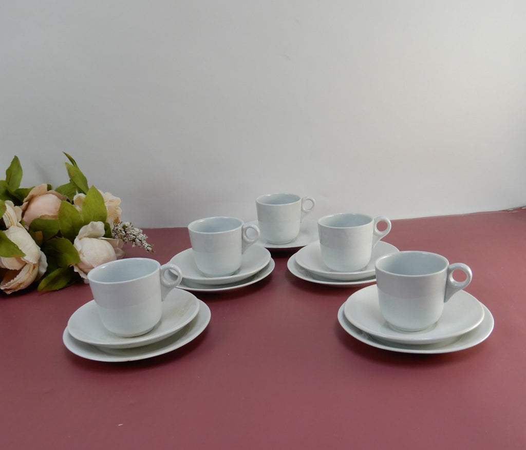 Antique J. & E. Mayer Set of 5 Cups,4 Saucers,5 Dessert Plates