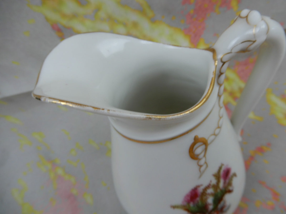 Vintage Haviland Limoge France "Moss Rose" Large Coffee Pot,Creamer ,Sugar Bowl