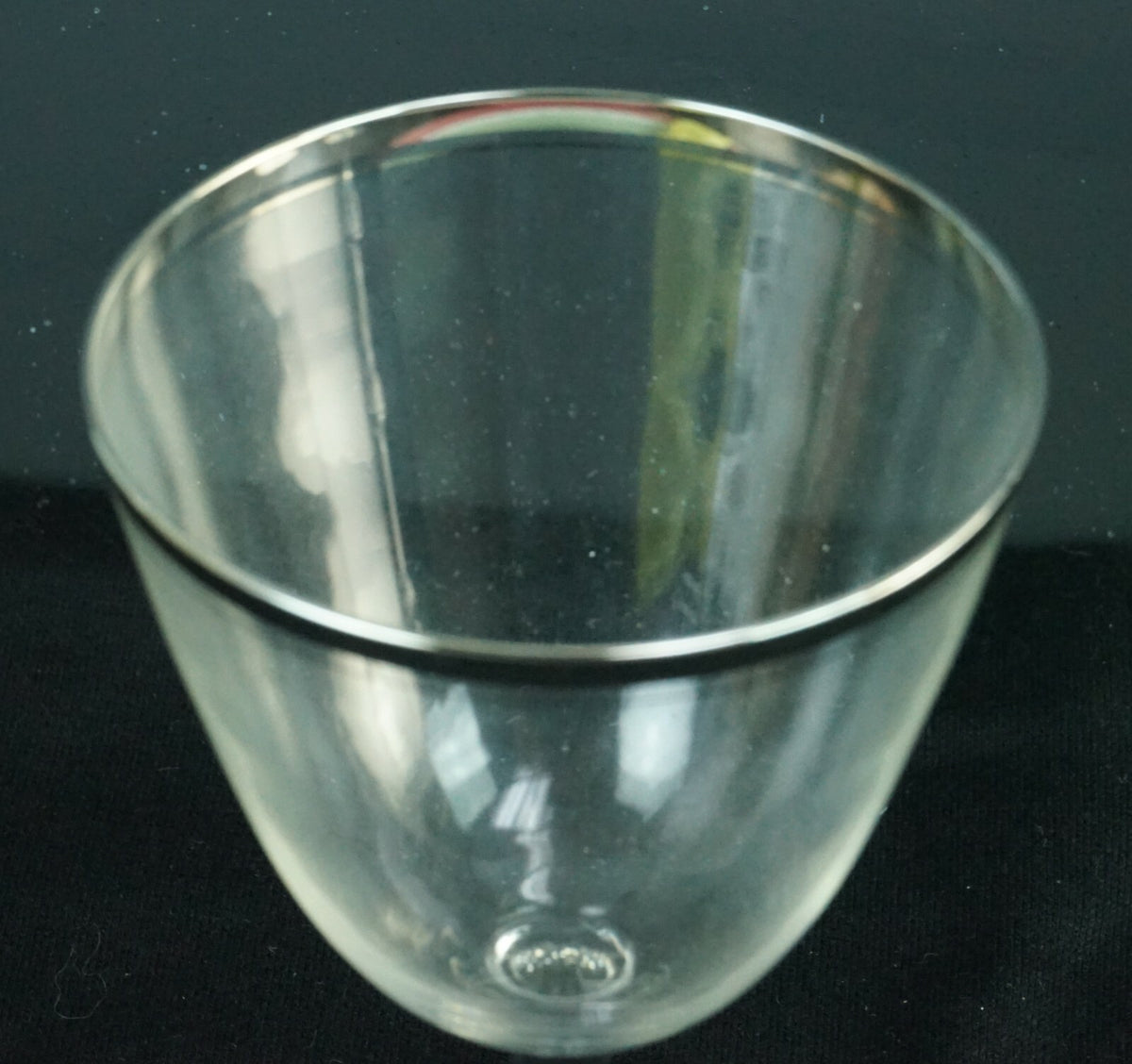 Lot of 4 Vintage Silver Rimmed Water/Wine Glasses 6.5''