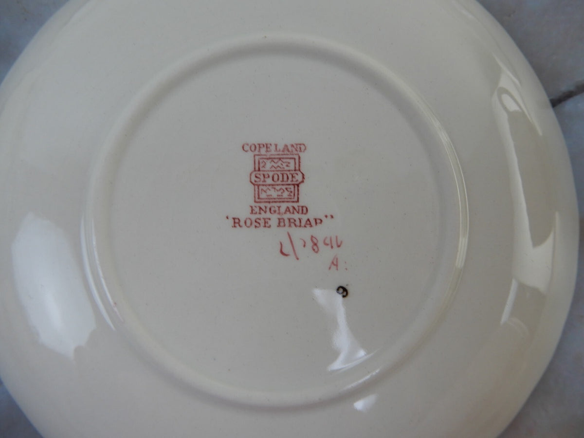 Vintage Copeland Spode "Rose Briar" Set of 5 Cup and Saucers Made In England