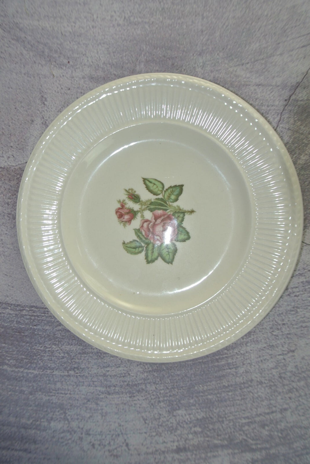 Vintage Wedgewood & Barlaston of Etruria "Moss Rose" B/B Plate Set Of 4