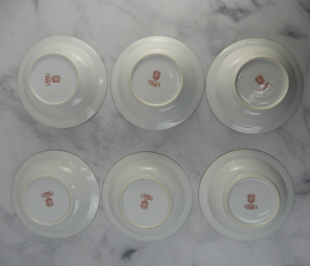 Antique 1918 Noritake Grafton Set of 6 Fruit Bowls
