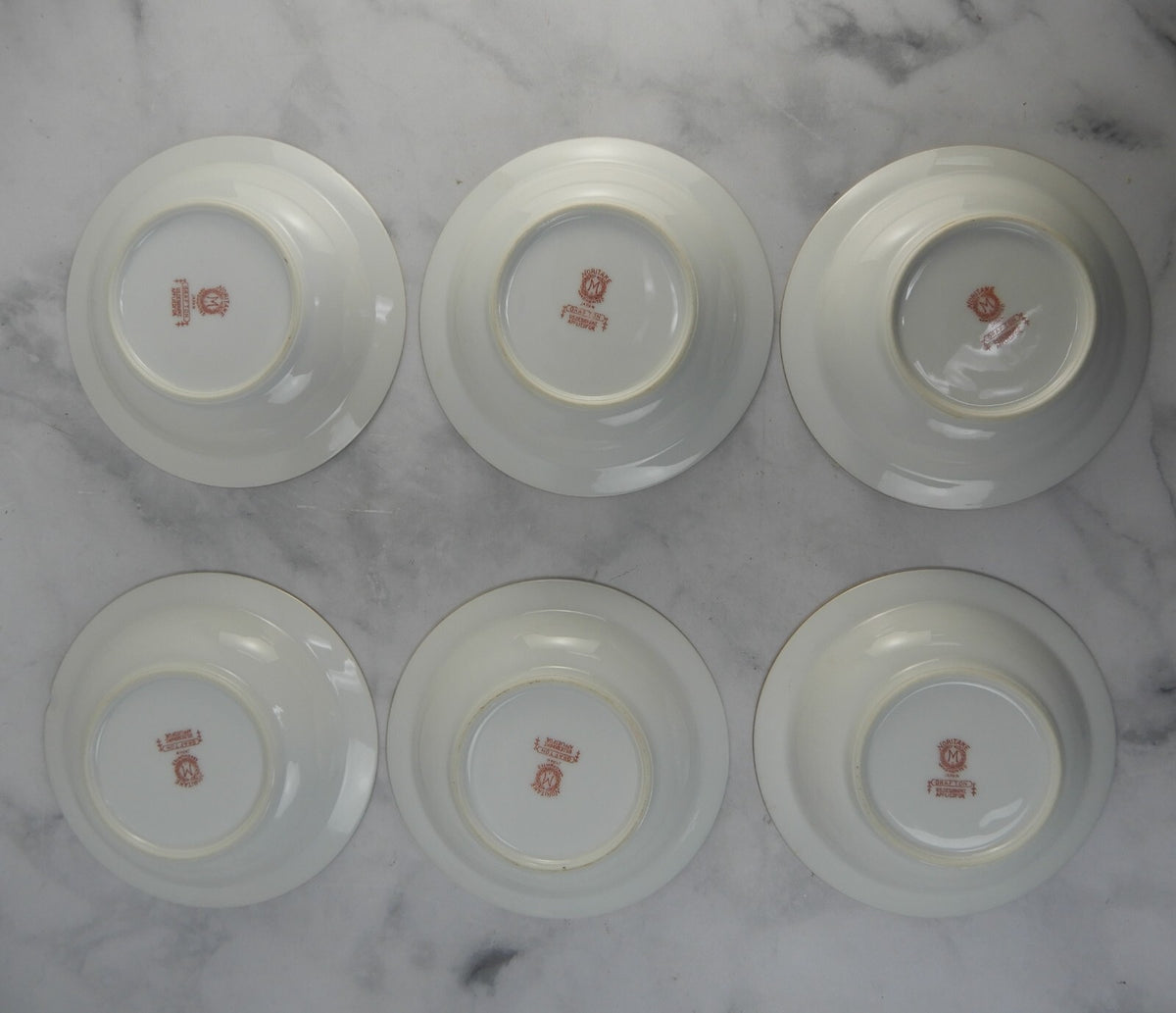 Antique 1918 Noritake Grafton Set of 6 Fruit Bowls