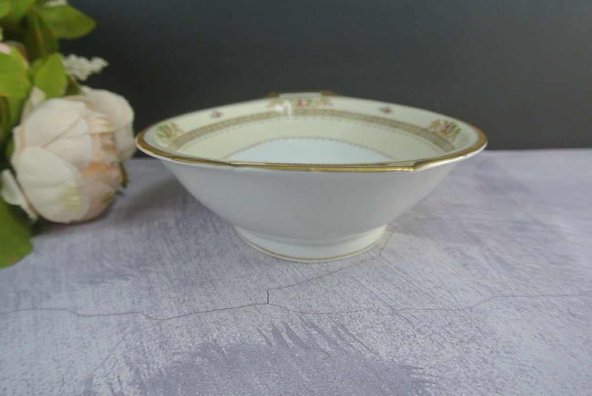 Vintage Hand Painted Meito China Oval Serving Dish with Handles