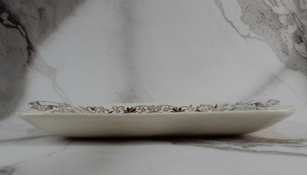 Vintage Mason's Patent Ironstone Bow Bells Handled Cake Plate