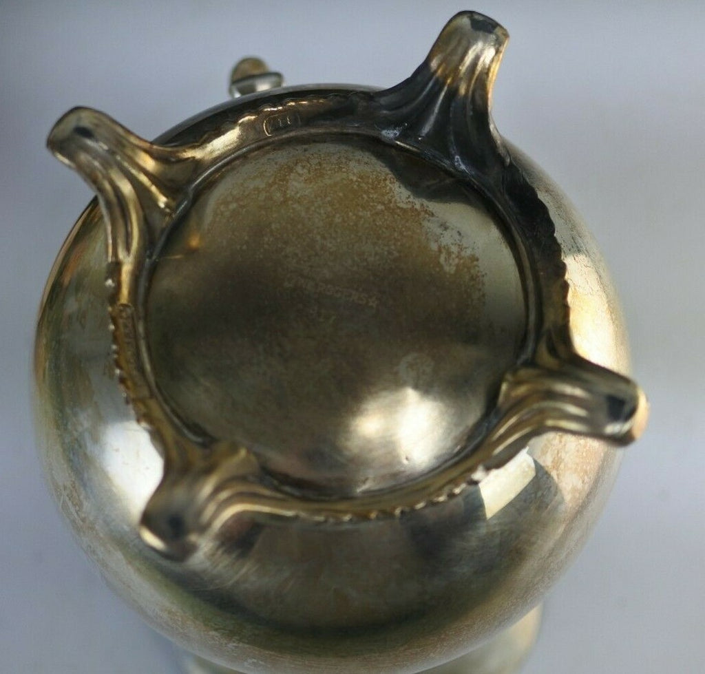 WM Rogers Silverplate Water Pitcher Footed Stand Vintage And Ice Guard 817