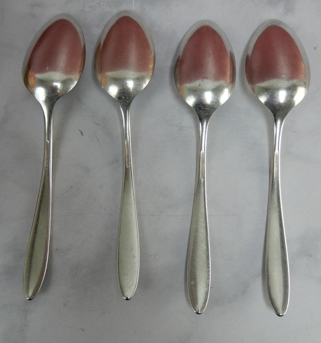 4Pc. "Bird Of Paradise" Onieda Community Serving Spoons 8-3/8" Silverplate