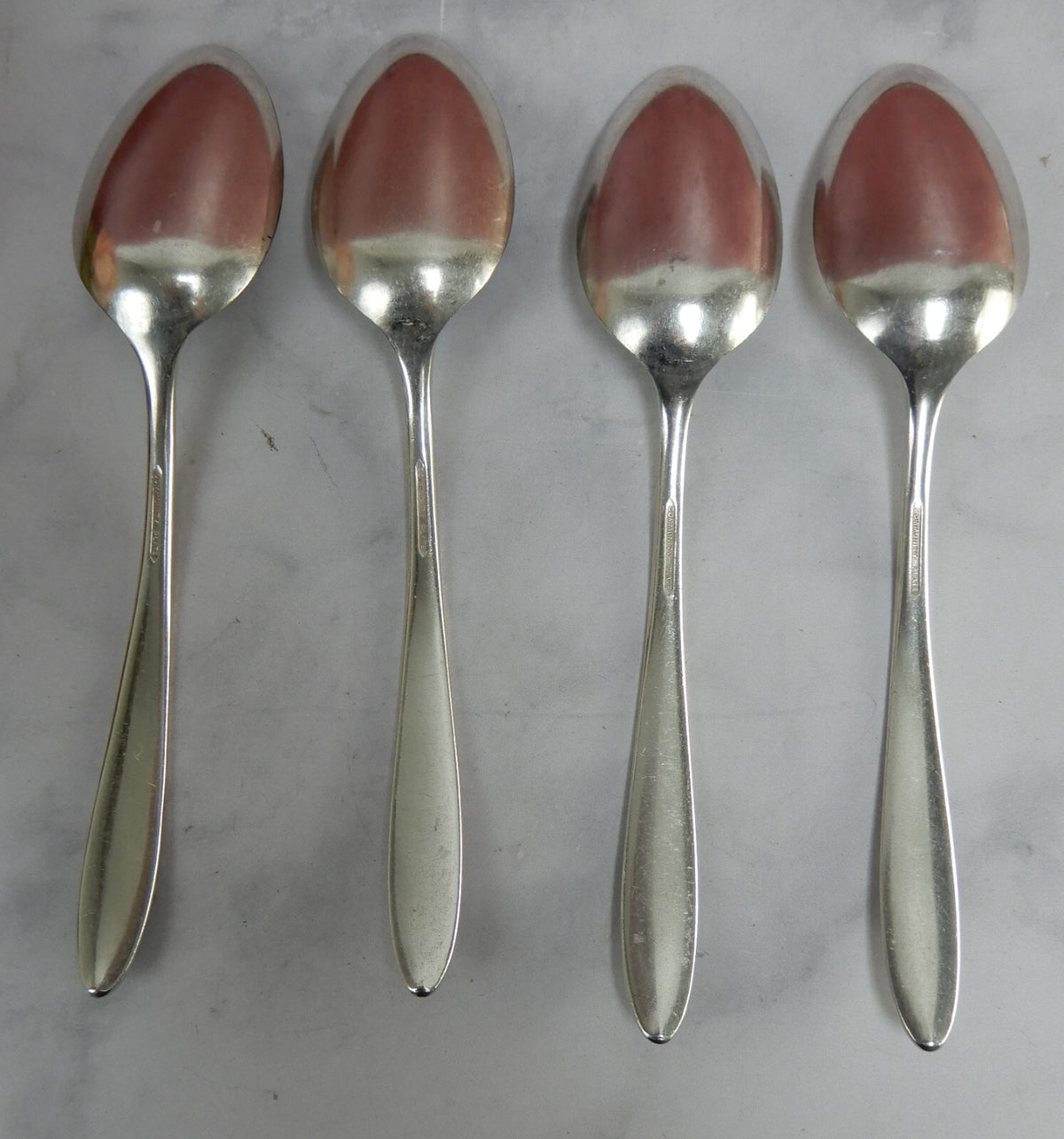4Pc. "Bird Of Paradise" Onieda Community Serving Spoons 8-3/8" Silverplate