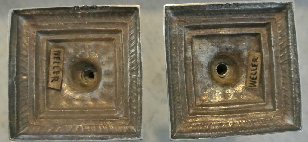 Antique Pair of George III Ebenezer Coker Silver Candlesticks - London 1760's