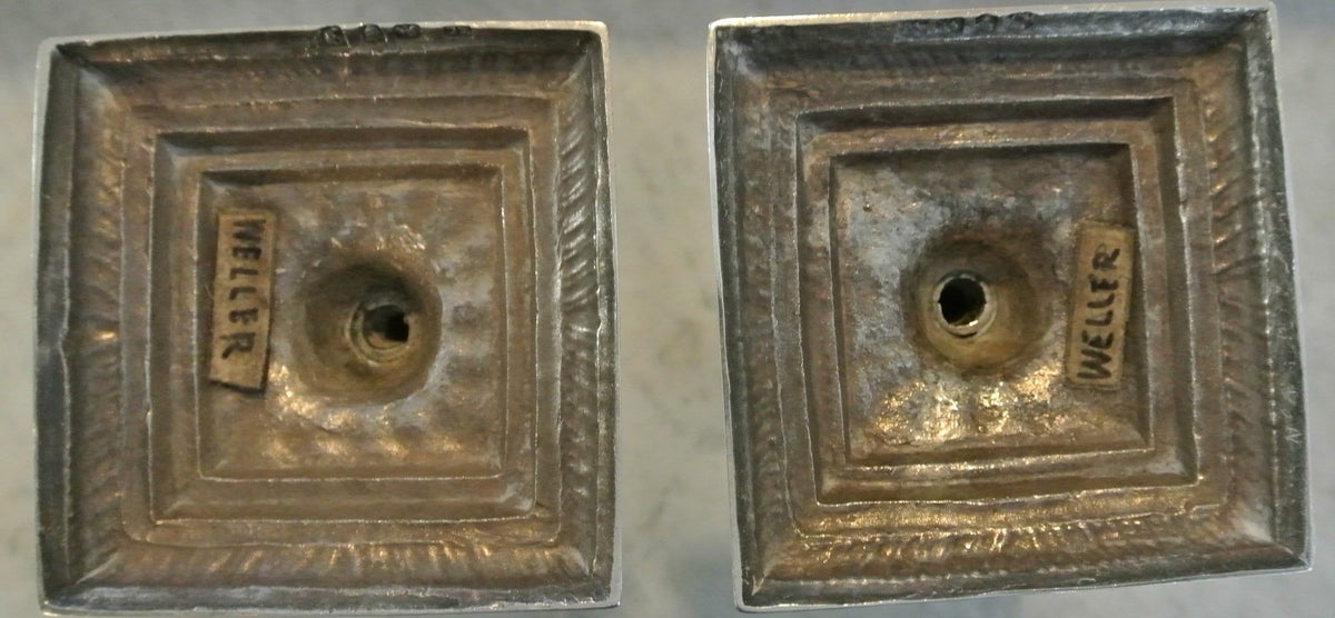 Antique Pair of George III Ebenezer Coker Silver Candlesticks - London 1760's