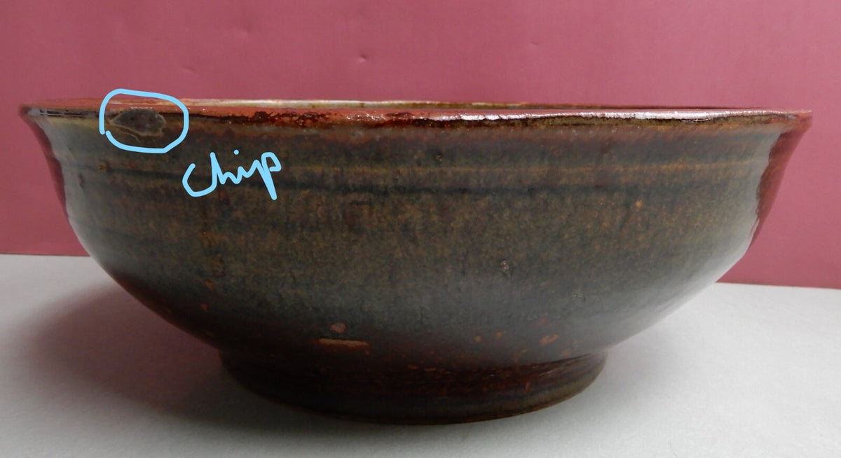 Vintage Signed Ziagler 1972 Glazed Bowl 11-1/4" x 4"