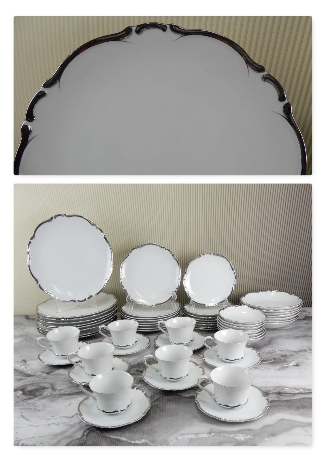 56 Pc 8-Piece 7 Place Setting Harmony House "Starlight" Pattern Made in Japan