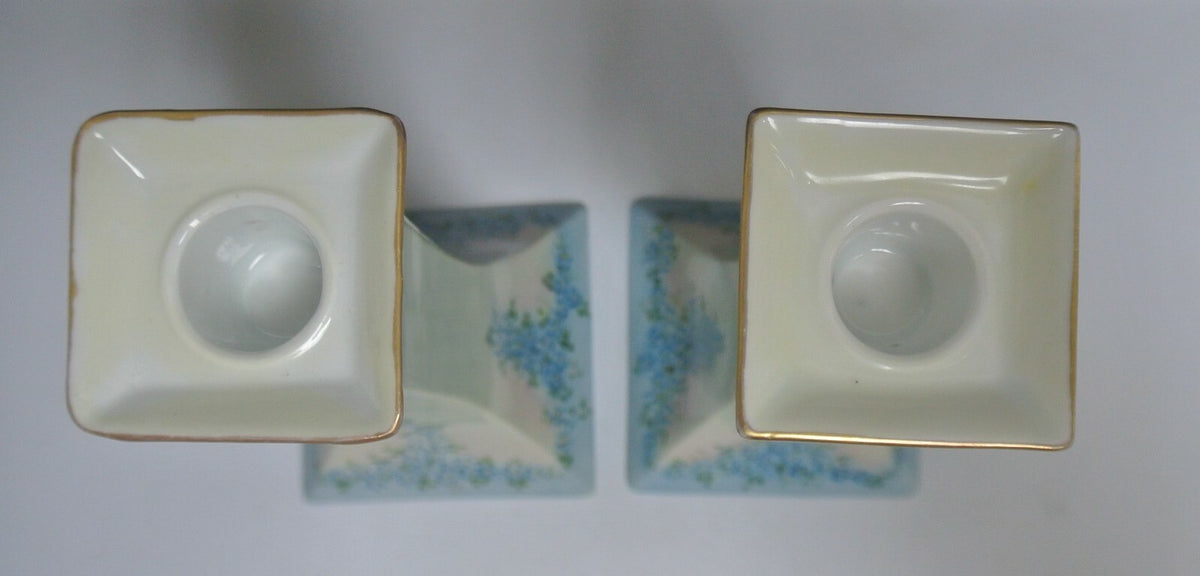 Oscar&Edgar Gutherz(O. &. E. G)Royal Austria Hand Painted Candle Holders 8-3/4"