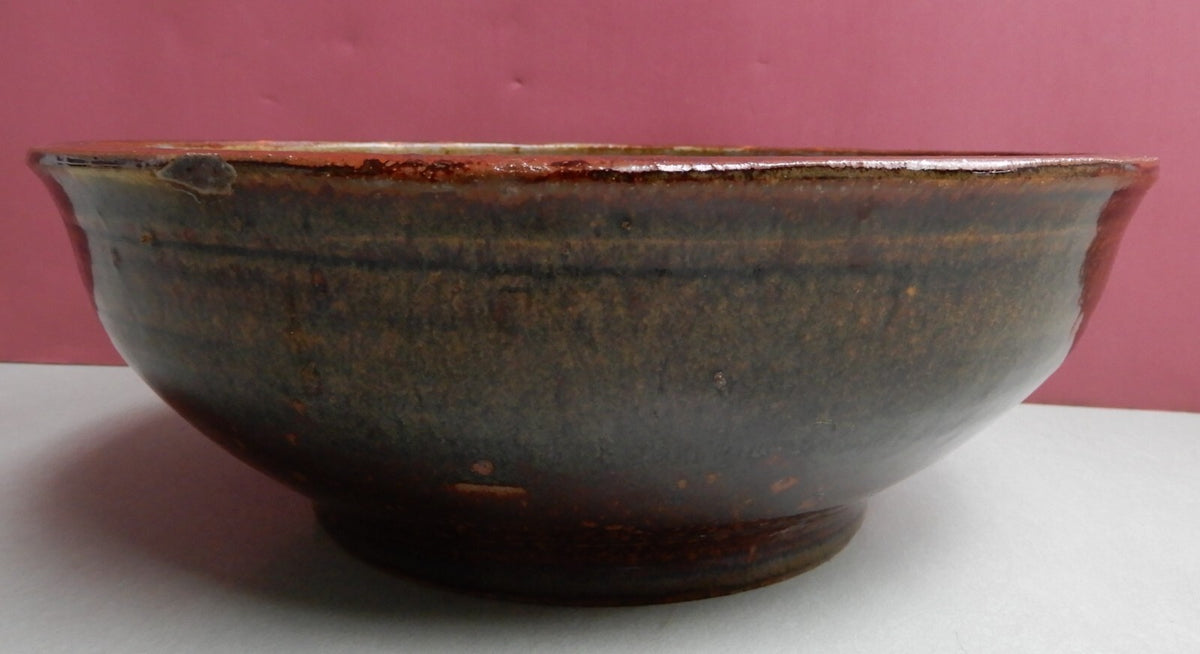 Vintage Signed Ziagler 1972 Glazed Bowl 11-1/4" x 4"