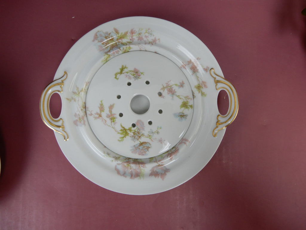 Vintage Haviland Limoges Schleiger 79  Covered Butter or Cheese Dish W/Strainer