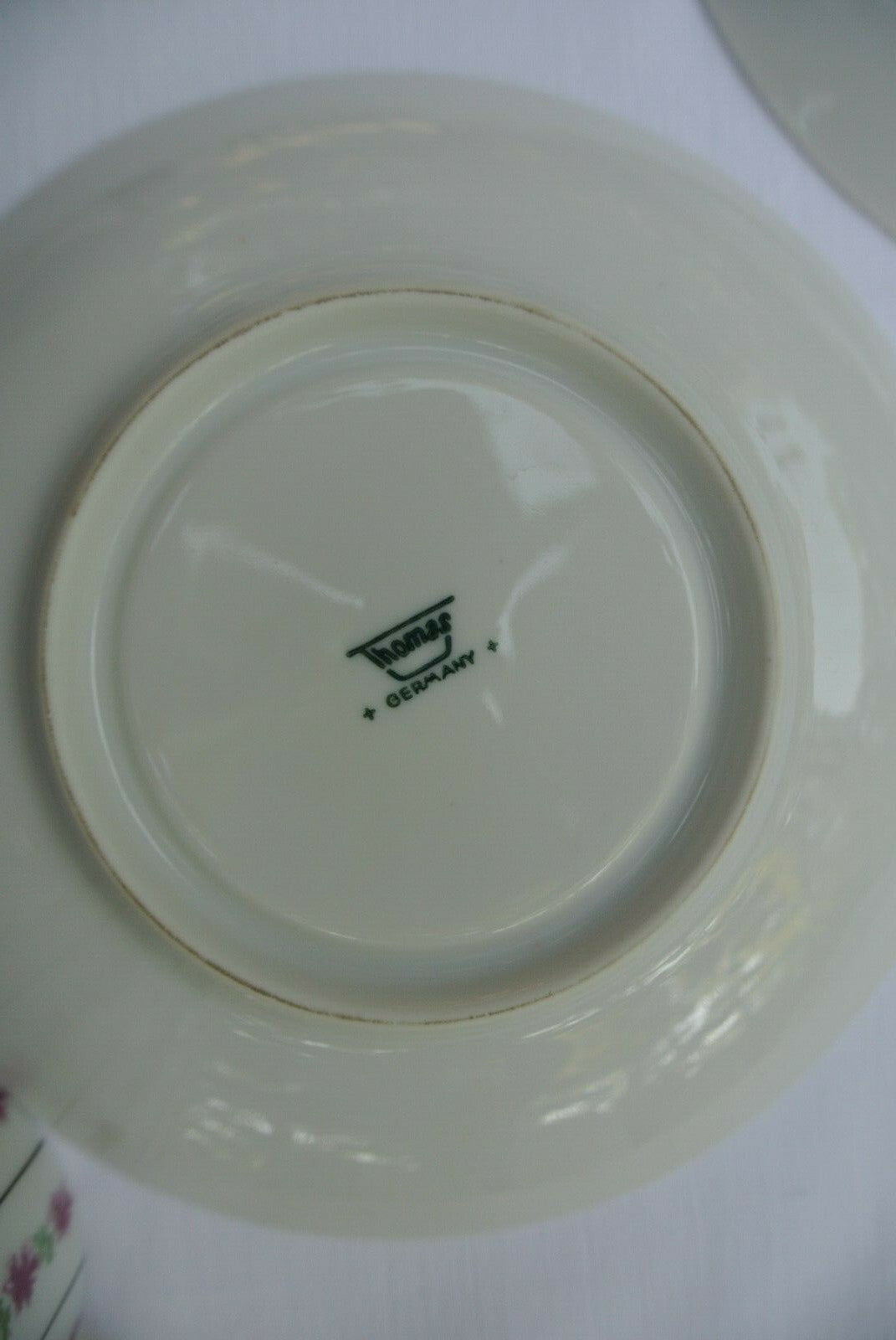Thomas Germany Mid Century  Coffee Pot and 4 Cups and Saucers White Porcelain