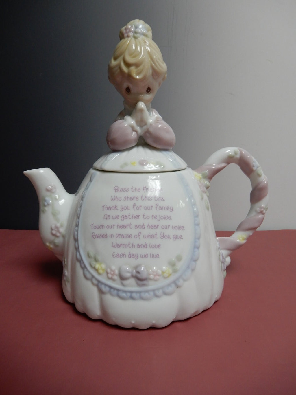 Vintage The Enesco Precious Moments Authentic Decorative Porcelain Tea Pot