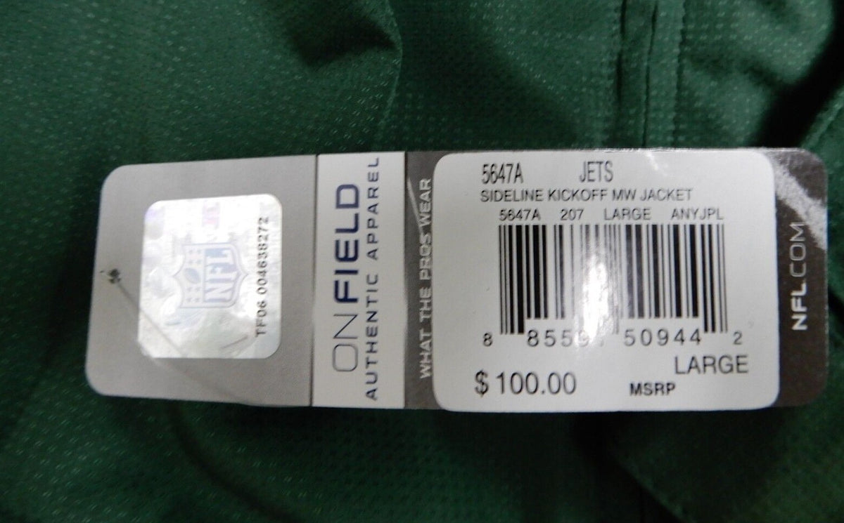 New Reebok New York Jets Sideline Kickoff MW Jacket (5647A)
