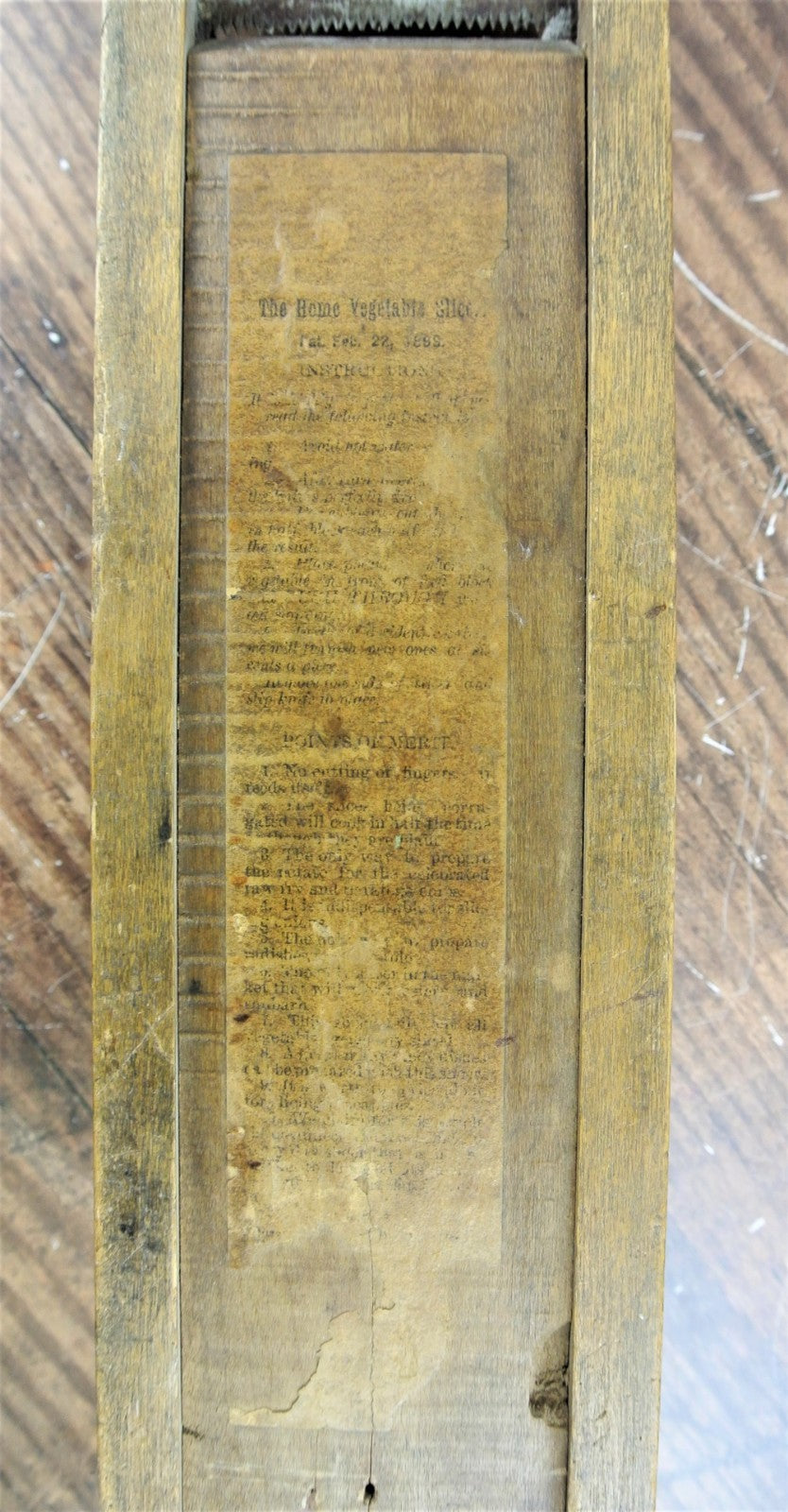 Antique The Home Vegetable Slicer Pat. Feb. 22 1899 Catawissa PA