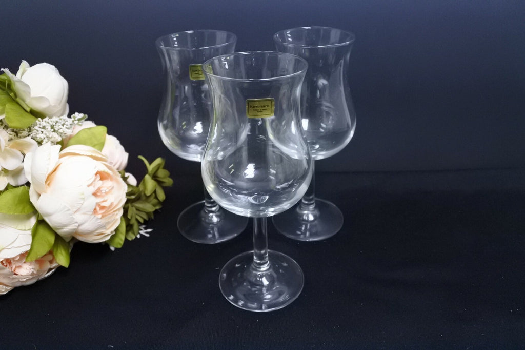 3 Luminarc Grand Vin Wine Glasses, French Crystal, 13oz (Set)