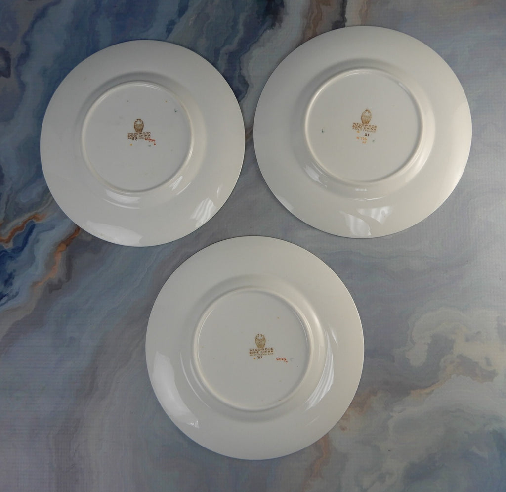 Wedgwood "Shah" w734  Set of 3 Salads Plates Made in England