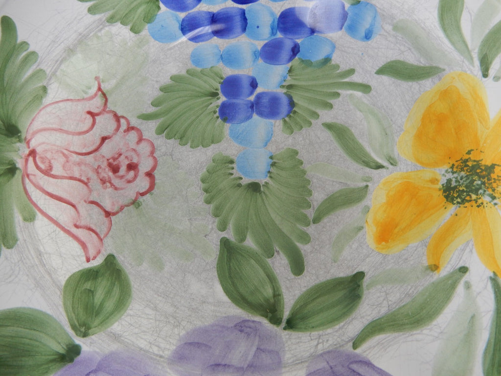 Set Of 4 Fortebraccio Ceramiche Italy Flora 10-1/4" Pasta Bowls