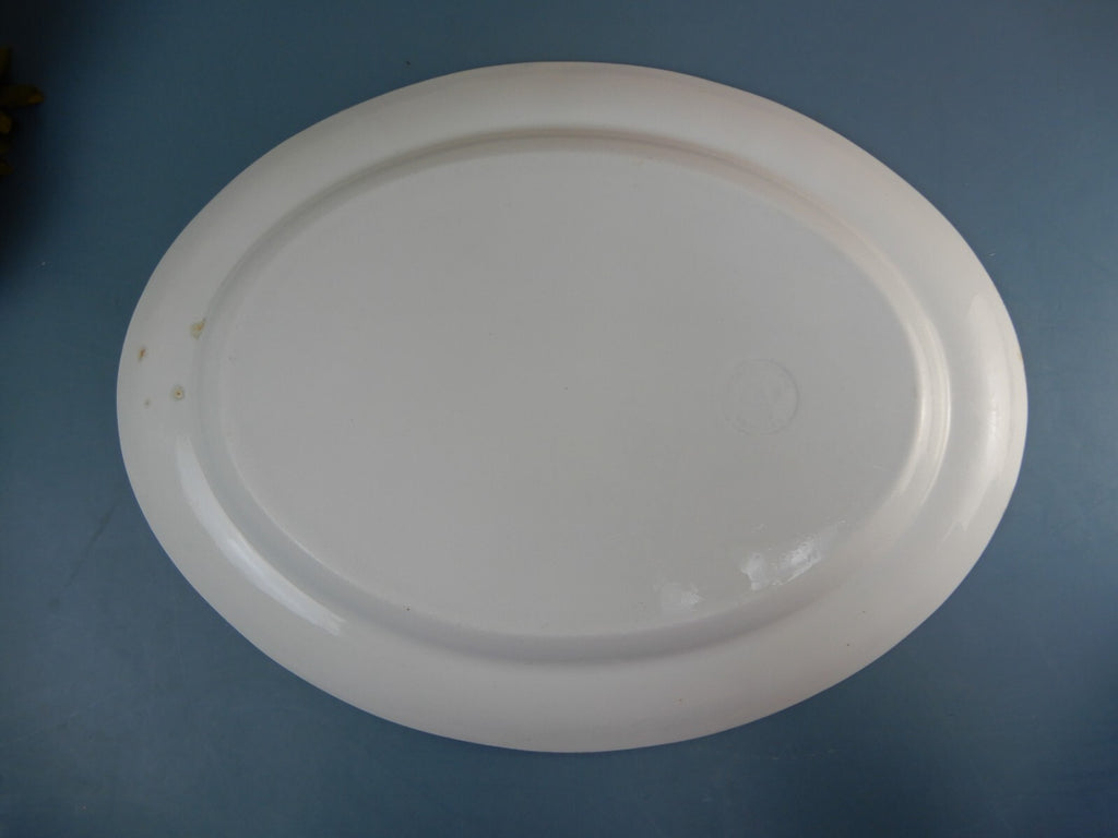 White Ironstone Oval Platter J. Edwards President Shape Burslem England, c. 1856
