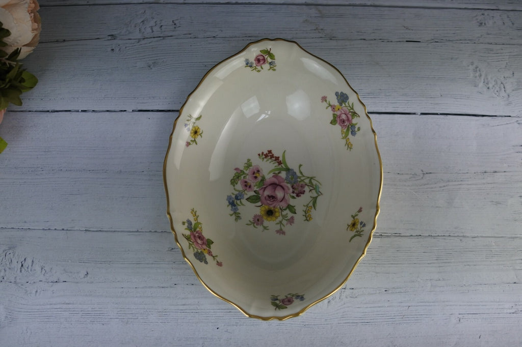 Vintage Federal Syracuse Gravy Boat And Oval Serving "Portland" Pattern China