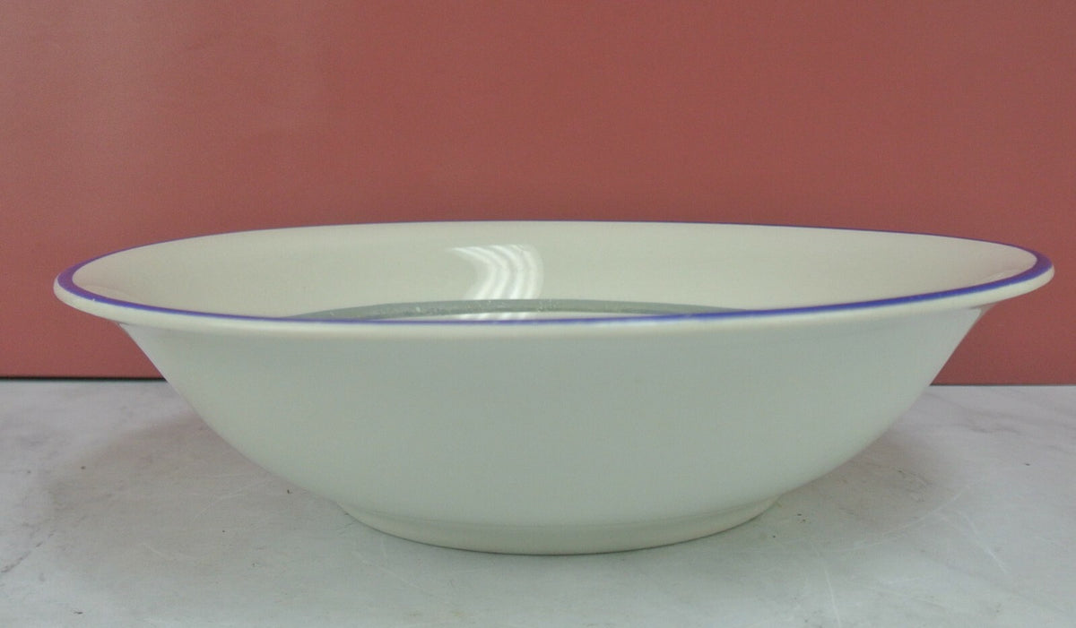 Vintage Dresden China Bowl with Holland Dutch Netherlands Couple 10-3/8" Across
