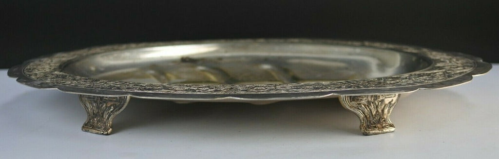 E.P-N.S  Vintage Silverplate Footed Meat Platter