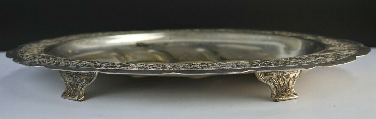 E.P-N.S  Vintage Silverplate Footed Meat Platter