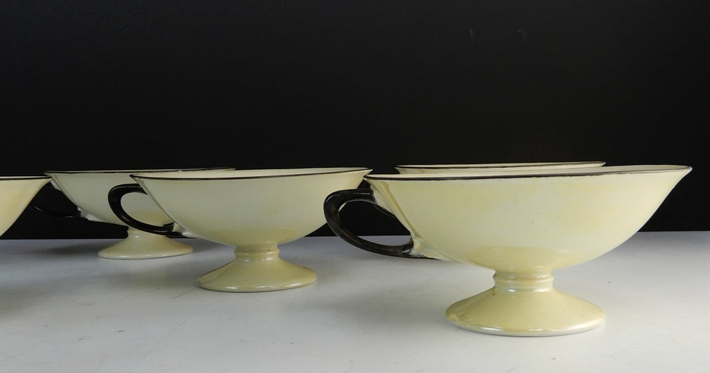 Set of 6 RS TILLOWITZ Silesia  Lusterware Yellow Cups with No Saucers