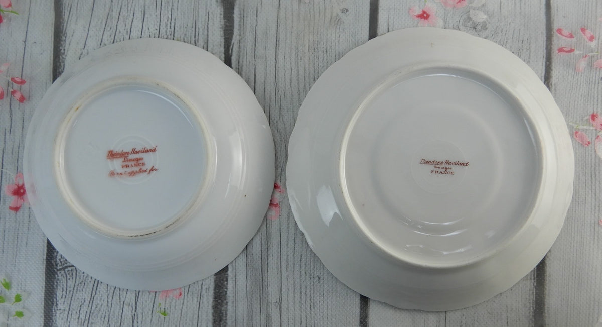 12 Piece Antique Theodore Haviland Limoges Schleiger 145 with Chips