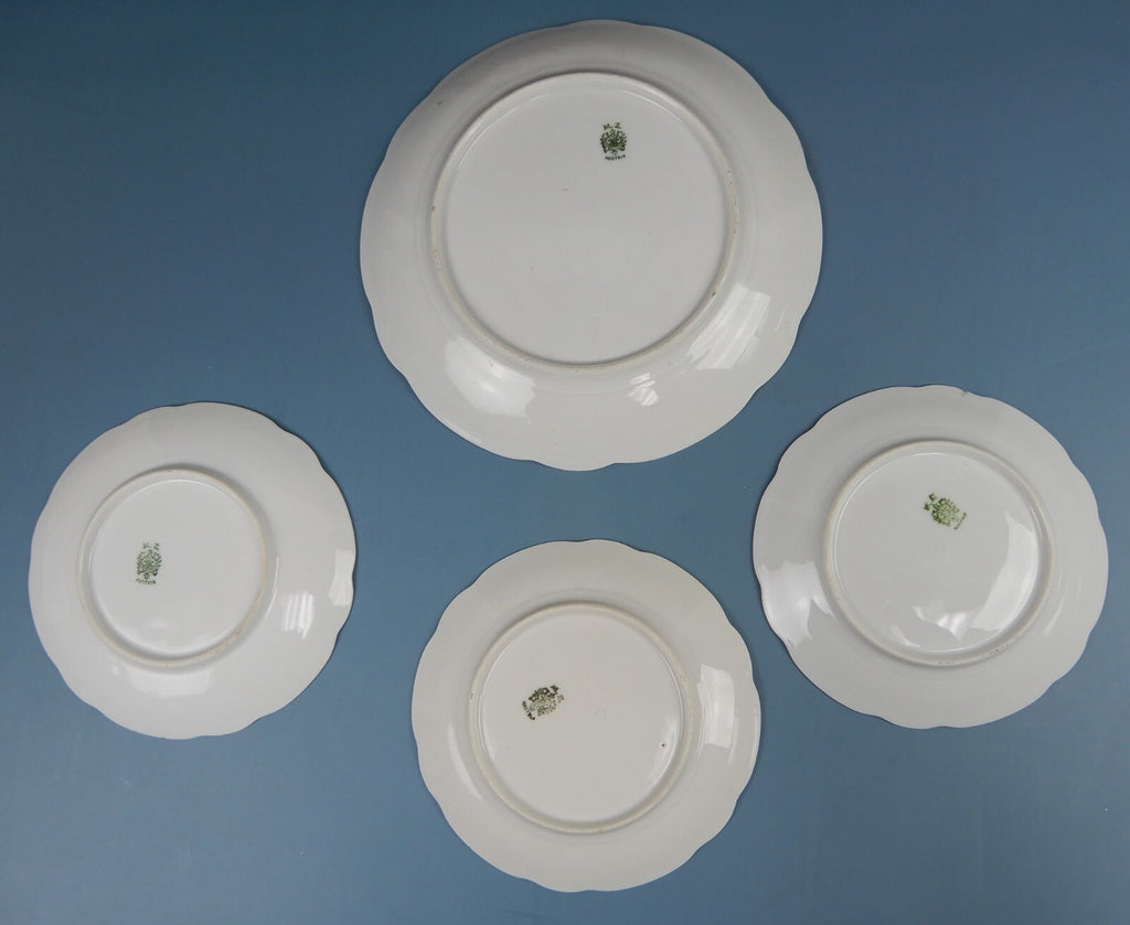 Lot Of 4 Plates Moritz Zdekauer (MZ) Austria with Fruits