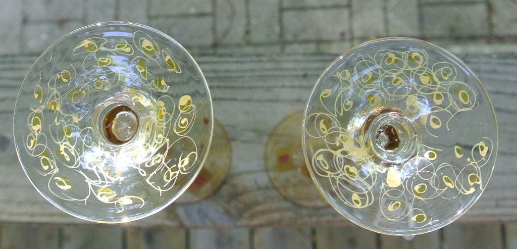 Royal Danube Romanian Crystal 12" Champagne Flute Hand Painted