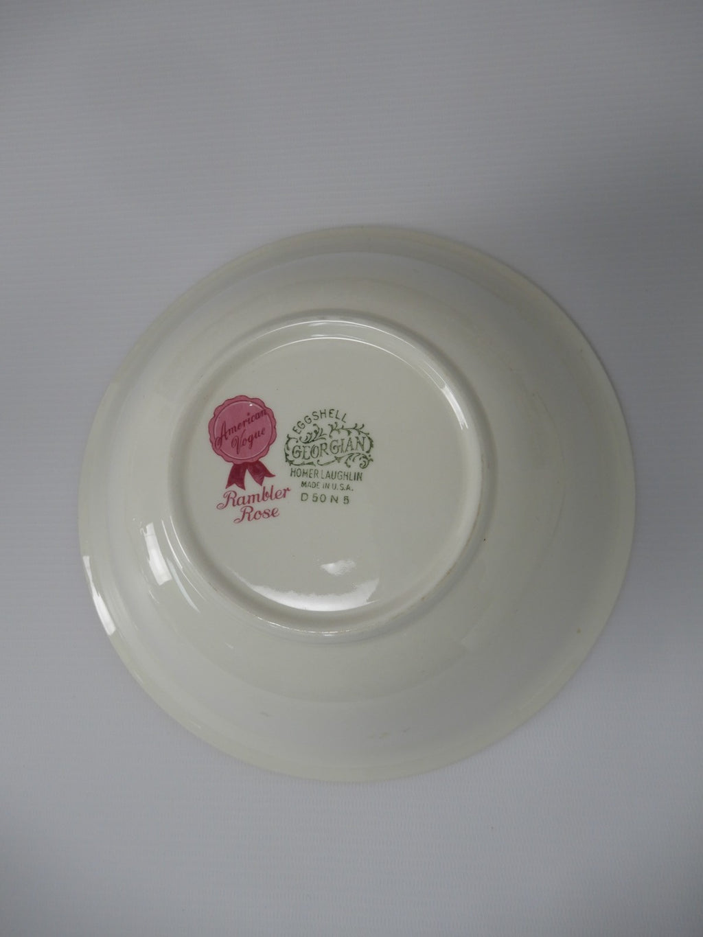 Vtg. Homer Laughlin Eggshell Georgian Rambler Rose Platter, Bowl,Sugar & Creamer