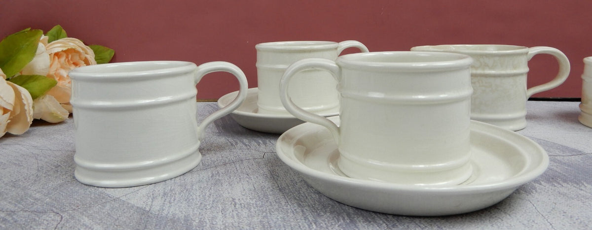 Vtg Portmeirion Meridian Series Mugs,Saucers,Creamer &Sugar Bowl Made in England