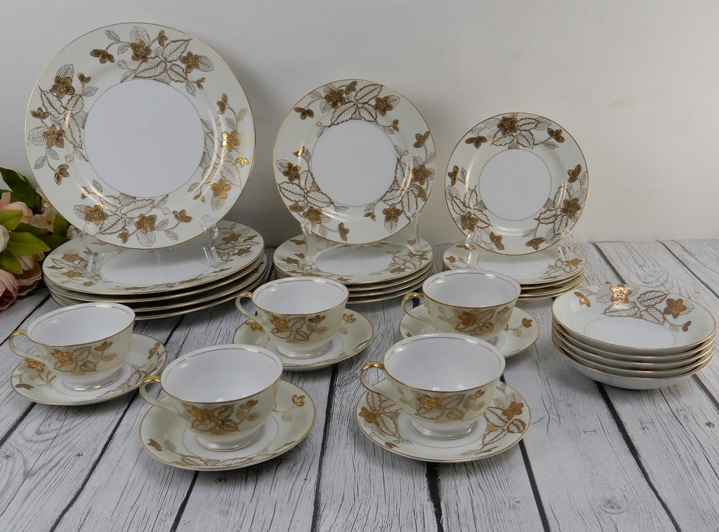 Vtg Anniversary Craftsman China Japan 30 Pc 6-Piece 5 Place Setting #178 Pattern
