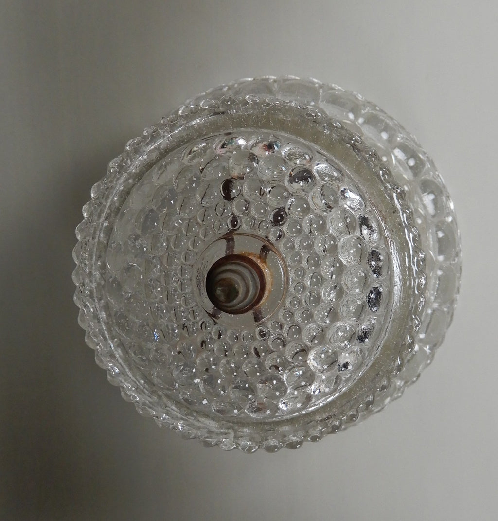 Bubbles Clear Glass Lamp Light Fixture Shade Hobnail w/Light Bulb Clip Adapter