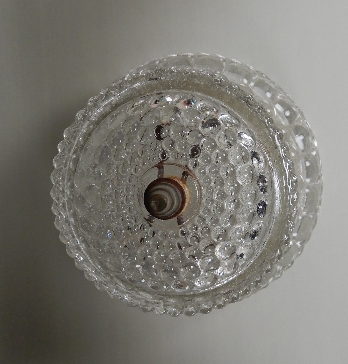 Bubbles Clear Glass Lamp Light Fixture Shade Hobnail w/Light Bulb Clip Adapter