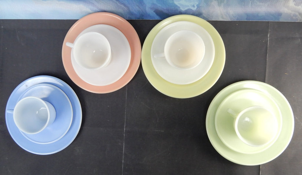 Vintage 1940's Little Hostess Child's Pastel Tea Set- Hazel Atlas 12 Pieces