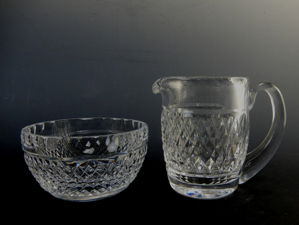 Waterford Crystal Cashel Creamer and Open Sugar Bowl Set