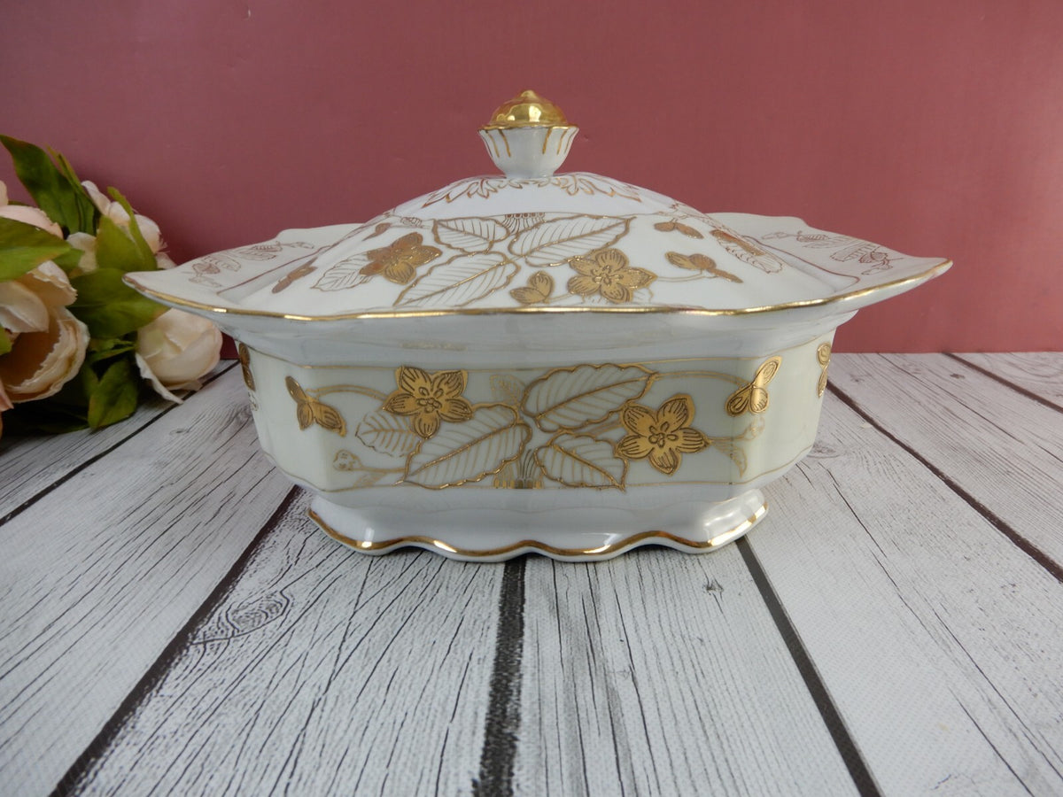 Anniversary Craftsman China Square Covered Vegetable Bowl Patten # 178
