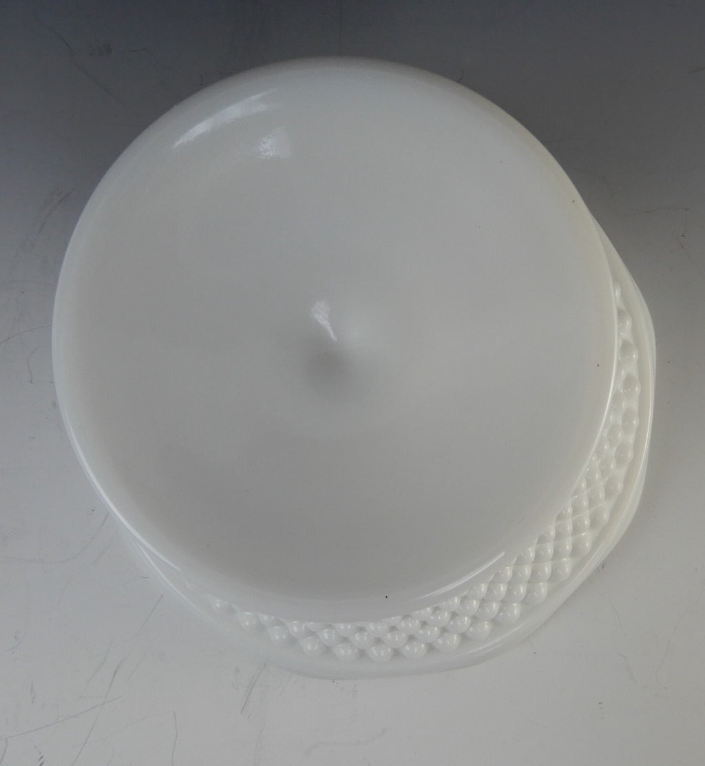 Vintage Westmoreland American Hobnail Milk Glass Open Compote